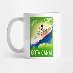 Vintage Travel Poster  Sweden Gota Canal Mug